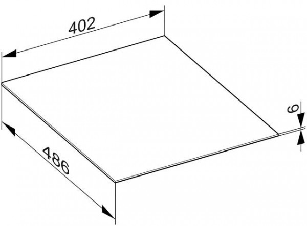 Wastafelblad Keuco Edition 90, 402 mm Wit