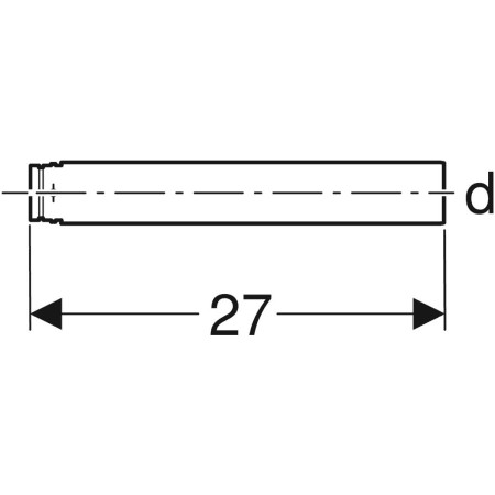 Geberit Verbindingsbuis met O-ring d40 (241409211)