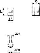 Ideal Standard CONCA Rond Tandenborstelhouder 67x95x97mm Chroom