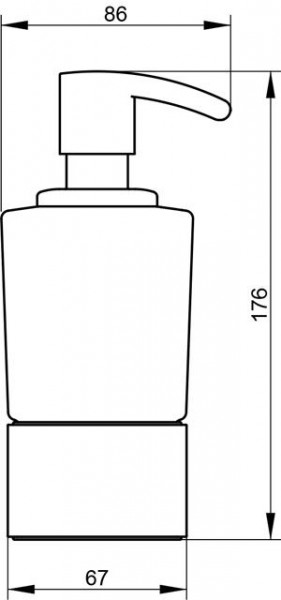 Zeepdispenser Keuco Elegance volledige 220 ml setlen