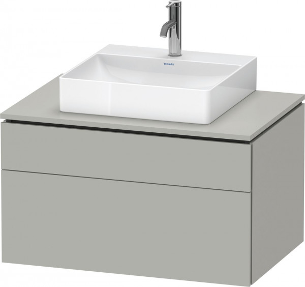 Meuble Pour Vasque à Poser Duravit L-Cube 2 tiroirs 820mm Gris béton mat LC4880007070000