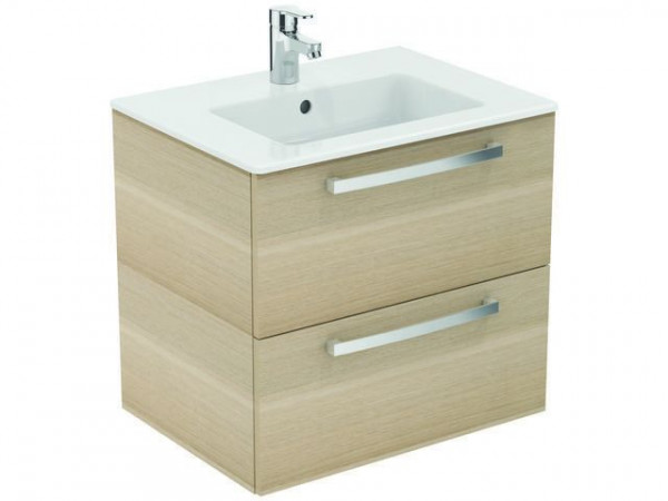 Ensemble Meuble Salle de bain Ideal Standard EUROVIT+ Lavabo 1 Trou et Meuble Blanc Brillant