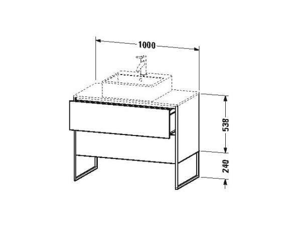 Duravit Wastafelmeubel XSquare 778x548mm