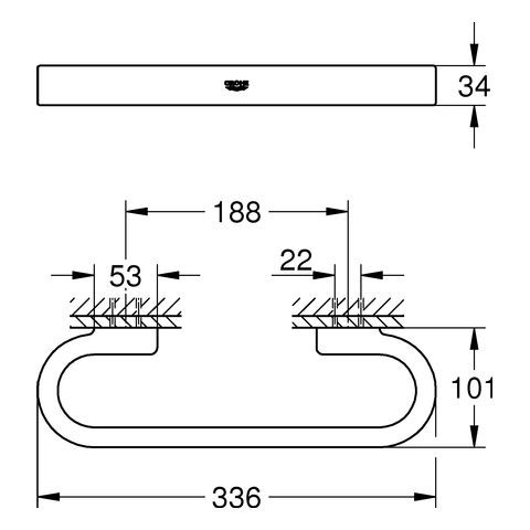 Grohe Selection handgreep 30cm cool sunrise 41064GL0