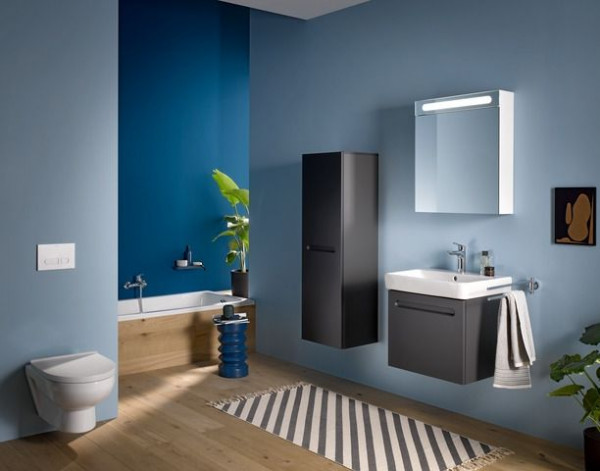 Duravit No.1 half hoge kast 40x36x130cm 1 deur links grafiet mat N11308L49490000