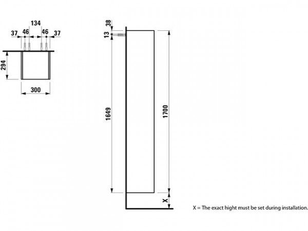 Laufen Plank, 4 planken Space