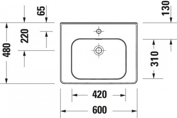 Meubelwastafel Duravit Soleil by Starck Wondergliss 600mm Wit