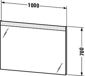 Badkamerspiegel Met Verlichting Duravit Met schakelaar 1000x700mm Mat Wit