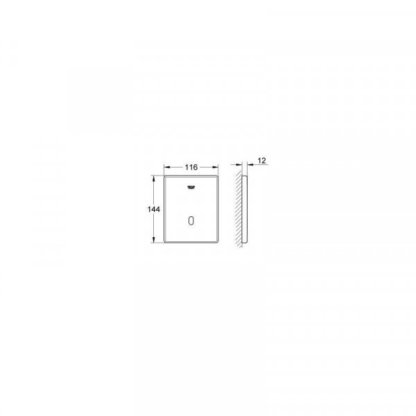 Grohe Tectron Skate urinoir bedieningsplaat met infrarood electronica 230V chroom 37321001