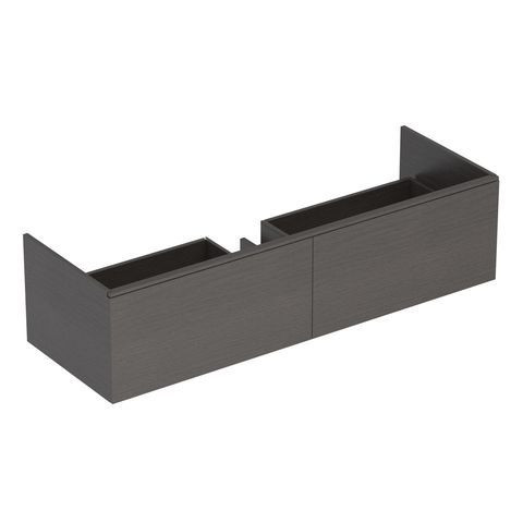 Meuble Pour Lavabo Encastrable Geberit Xeno2 Avec 2 Tiroirs 1395x350x473mm Gris Scultura