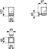 Ideal Standard Tandenborstelhouder IOM SQUARE Chroom