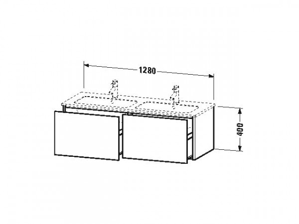 Duravit Wastafelmeubel Hangend XSquare voor 233613 1280 mm