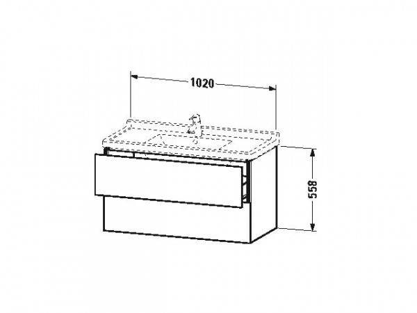 Duravit Wastafelmeubels L-Cube voor 030410 469x1020x558mm