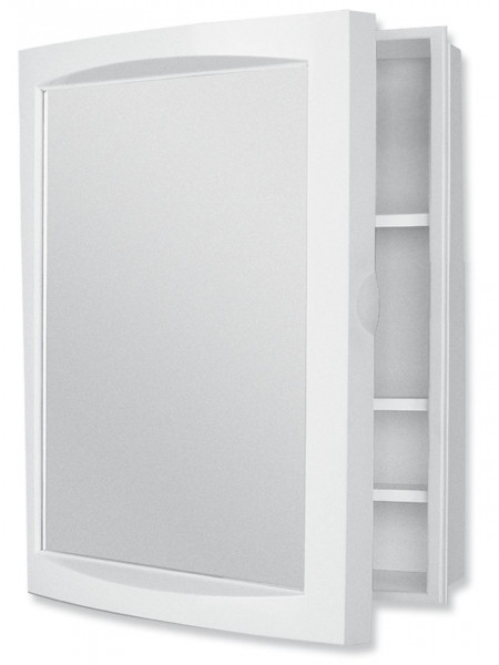 Armoire de Toilette Allibert AIDA 1 porte avec miroir 370x470x150mm Blanc Mat 819655