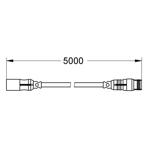 Elektronica Onderdelen Grohe GROHE F-digital Deluxe Verlengkabel voor lichtmodule 5m Chroom