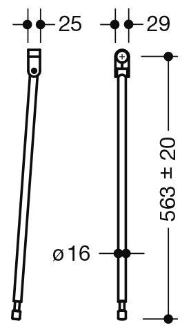 Hewi Bodemsteun voor Badgreep 680 mm System 800 K