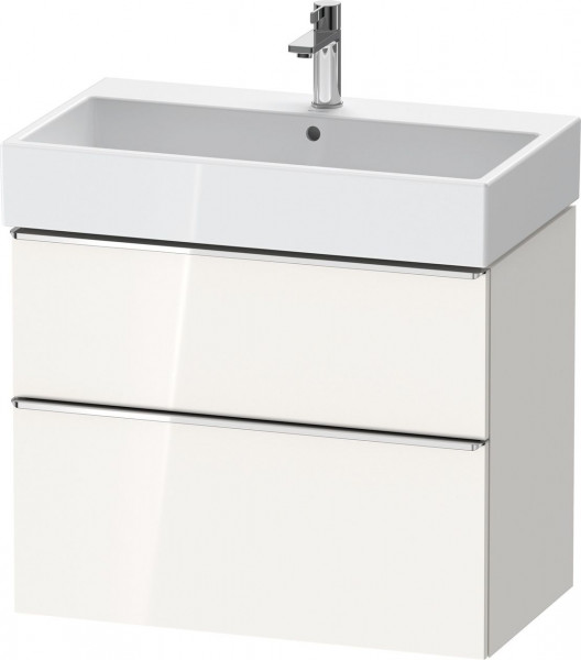 Meuble Pour Lavabo Encastrable Duravit D-Neo 2 tiroirs, poignées chromé pour Lav. Vero Air 784mm Blanc brillant DE4373010220000