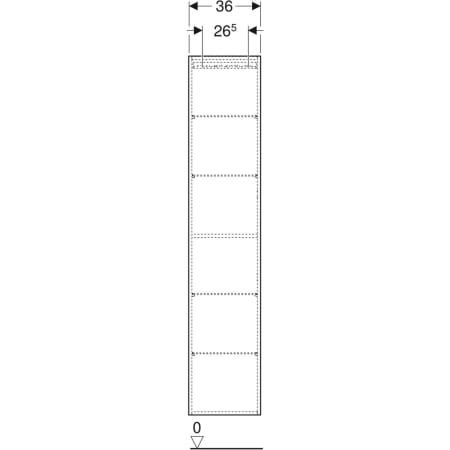 Hoge Badkamerkast Geberit One 360x1800mm Glanzend Wit