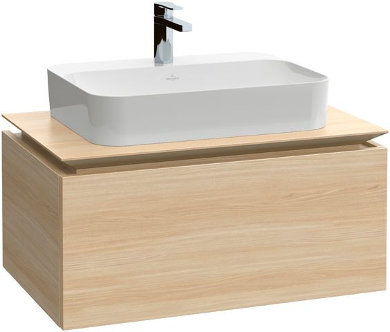 Meuble Pour Vasque à Poser Villeroy et Boch Legato avec lumière 800x380x500mm Arizona Oak