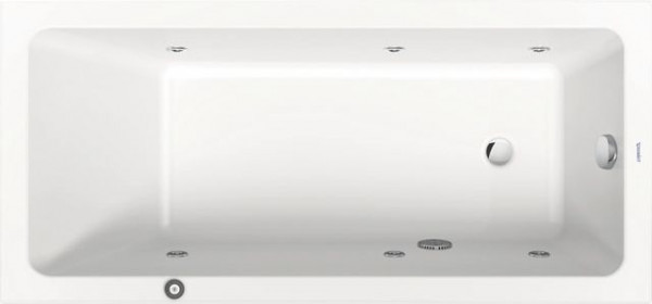 Baignoire Balnéo Rectangulaire Duravit No.1 à encastrer, Système Jet 1500x700mm Blanc
