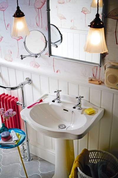 2 Gats Wastafelkraan Heritage Bathrooms Dawlish voor Kinder Chroom