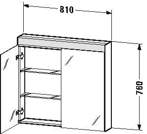 Duravit Spiegelkast Wit LM7831000000