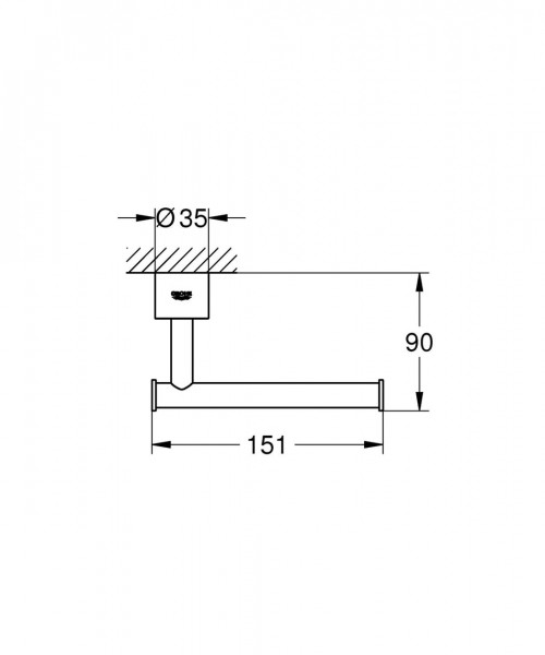 Grohe Atrio Closetrolhouder Cool sunrise 40313GL3