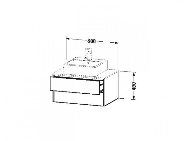 Duravit Wastafelmeubel XSquare 400x548mm