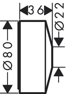 Uitbreiding Axor One 36 mm Zwart