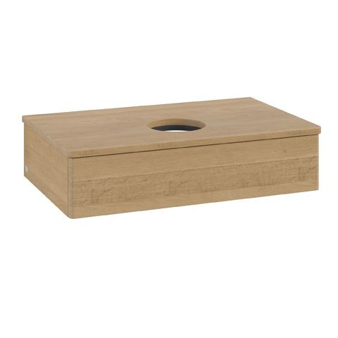 Meuble Pour Vasque à Poser Villeroy et Boch Antao 1 tiroir 800x190x500mm Honey Oak