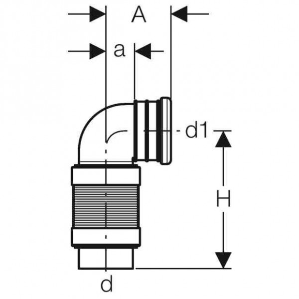 Geberit Uitlaatbocht d110/90 PE (241525001)