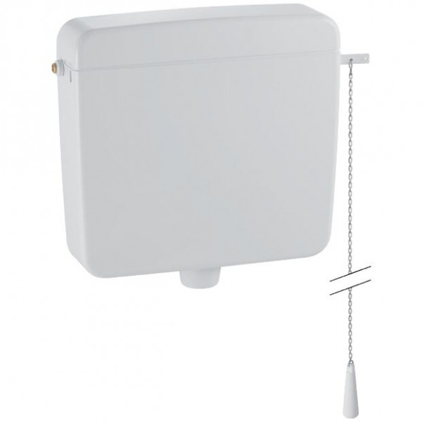 Réservoir WC Geberit Apparent AP127 Rinçage encastré d'arrêt avec chaîne Blanc Alpin Plastique 127052111
