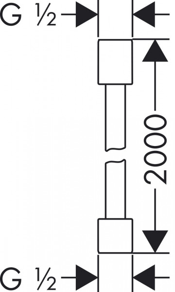 Hansgrohe Medium Isiflex Starck doucheslang 1/2x200cm chroom 28284000