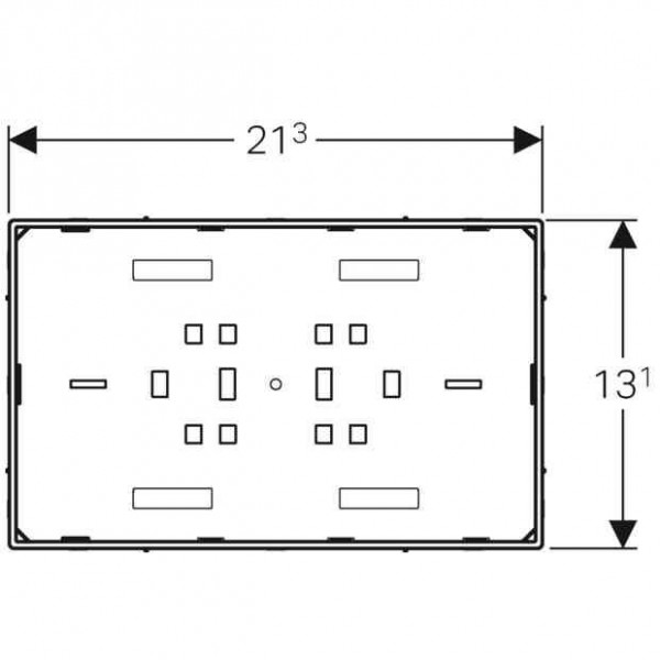 Geberit Bedieningspaneeldekking Toilet Sigmavlak geïntegreerd met zichtframe 115697001