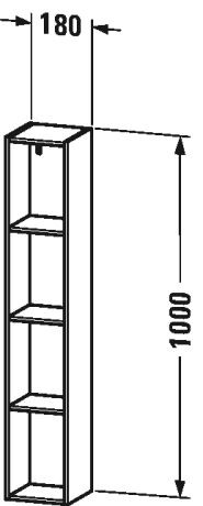 Duravit L-Cube Rekelement (verticaal) 180 x 180 mm (LC12050)