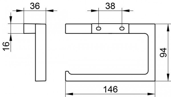 Keuco Toiletrolhouder Edition 11 146x94x36mm
