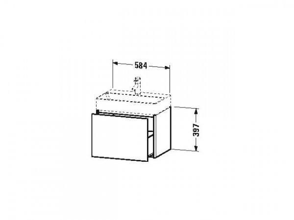 Duravit Wastafelmeubel Hangend XSquare 584 mm