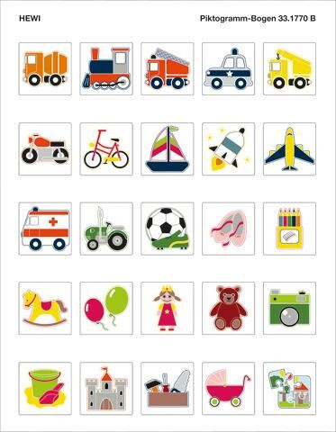 Pictogrammes Toilettes Hewi Kids série véhicules et jouets 33.1770B
