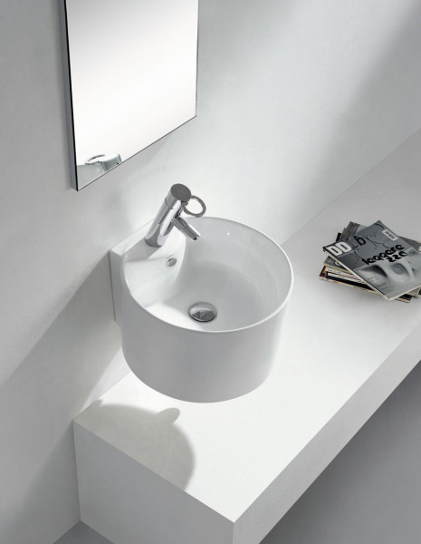 The Bath Collection Hangende Wastafel HAMBURG 400x420x250mm Wit