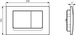 Ideal Standard Bedieningspaneel SOLEA M1 245x160x17mm 2-toets spoeling