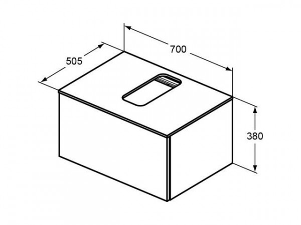 Ideal Standard ADAPTO lade voor badmeubel 700mm