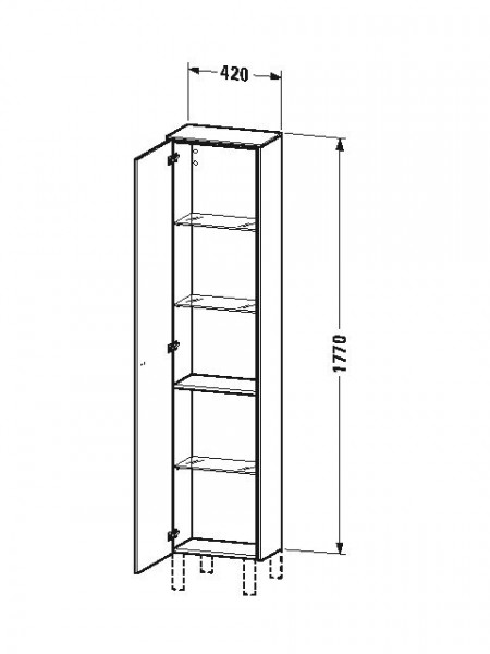 Duravit Hoge Badkamerkast Brioso 1770x240mm