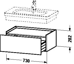 Duravit Halfhoge Kasten DuraStyle 730 mm