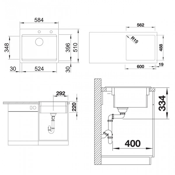 Blanco Inbouw Spoelbak Etagon 6 (525162)