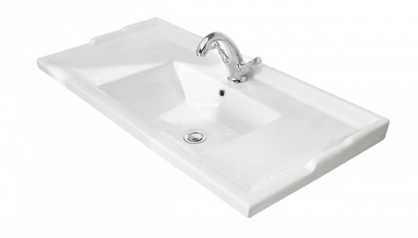 Lavabo Meuble Bayswater Traditional 1 trou, 1020mm Blanc