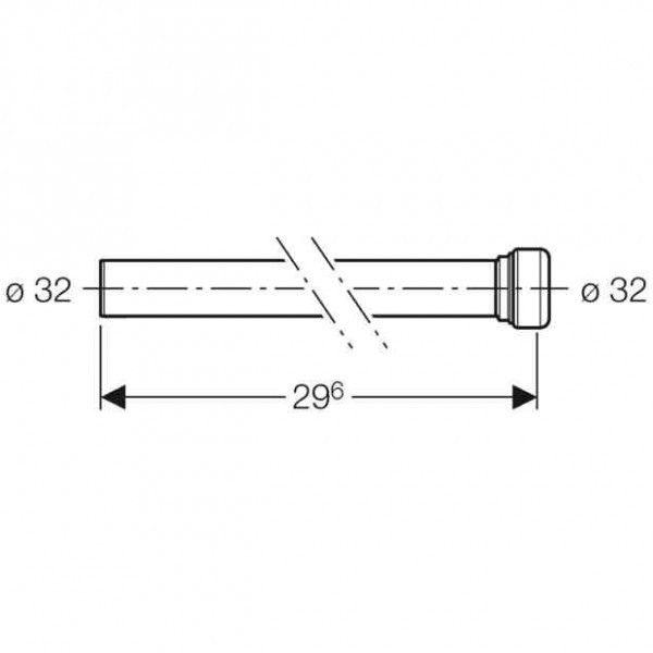 Geberit Uitbreiding met compressiefitting d32 alpine wit