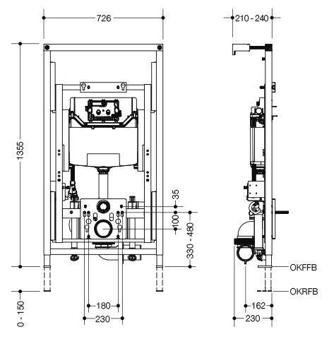 Hewi Inbouwreservoir S 50 WC III Gepolijst staal