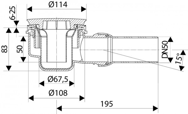 Ideal Standard Badafvoer ORIO Afvoerset voor douchebakken 108x249x83mm