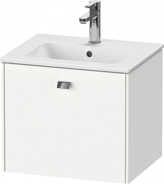 Meuble Pour Lavabo Encastrable Duravit Brioso Compact, 1 tiroir, poignée chrome, pour Lav. ME 520mm Blanc Mat BR422701018