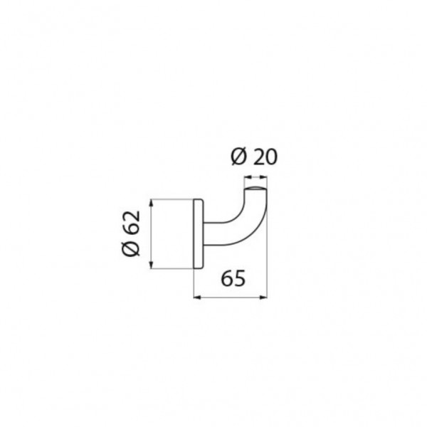 Delabie Handdoekhaakjes Stainless steel satin matt 4043S